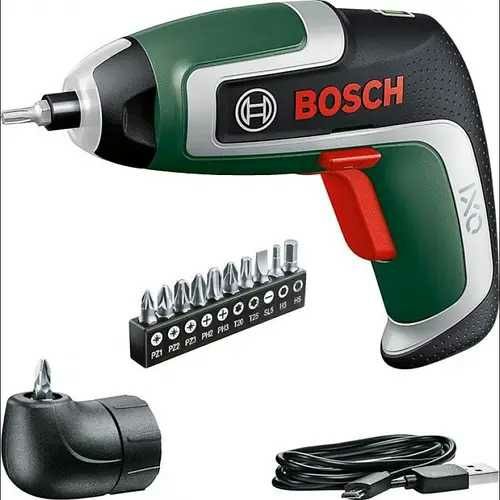 Акумуляторна електровикрутка Bosch IXO 7 Angle Set (06039E0003) з кутовою насадкою. Аккумуляторная отвертка Bosch IXO 7 Angle Set  с угловой насадкой.