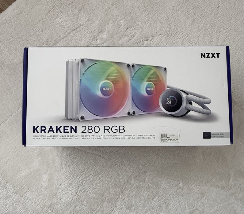 NZXT Kraken 280 RGB LCD Biały