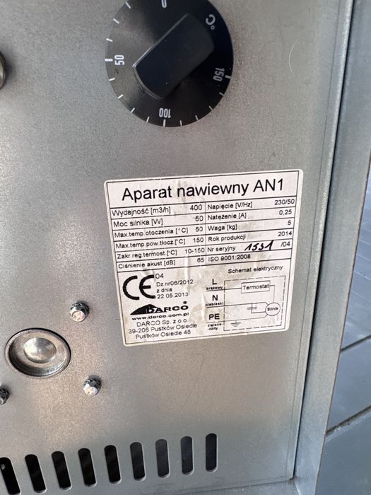 Aparat nawiewny AN1 do kominka