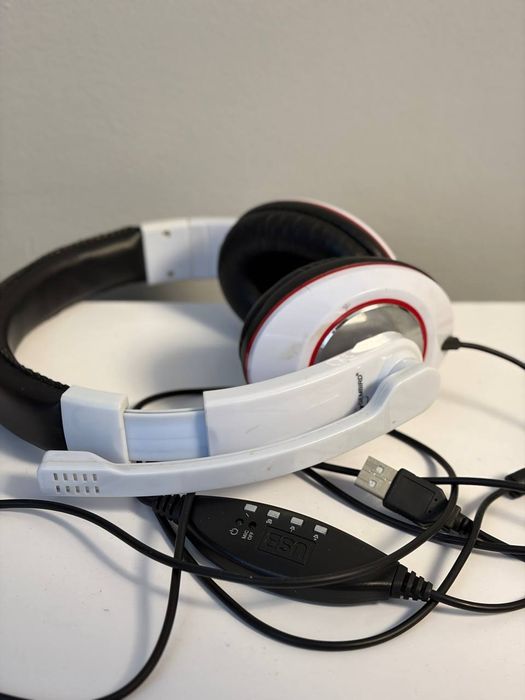 Гарнітура пк, навушники.  Gembird MHS-001-GW White