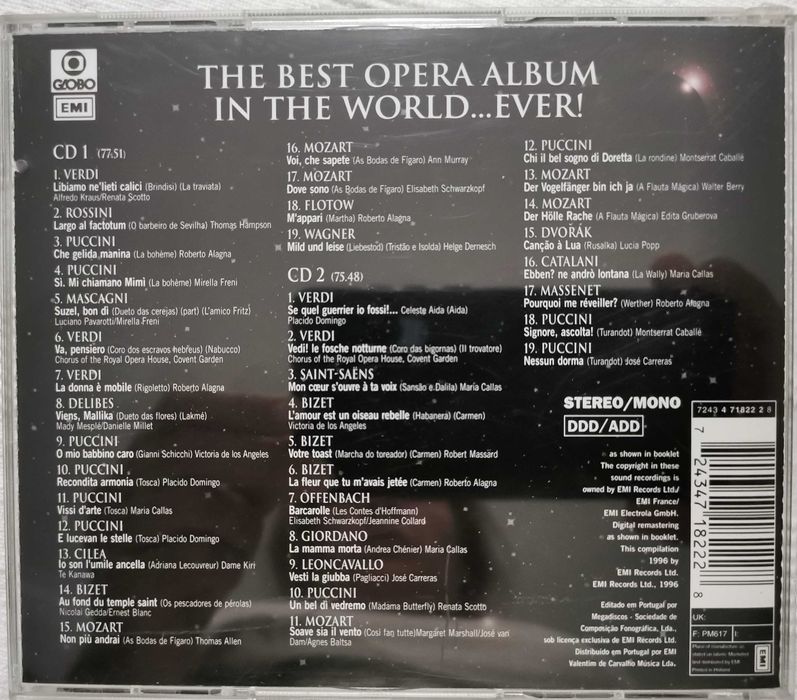 CD Duplo -  The Best OPERA Album in the World... Ever!
