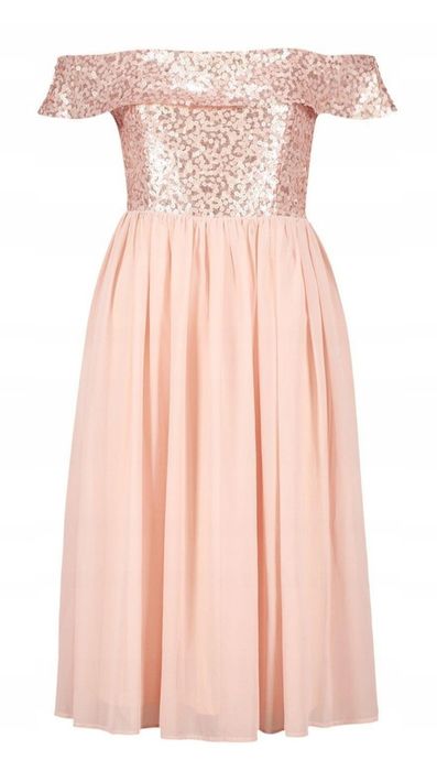 Nowa sukienka cekiny tiul boohoo 42