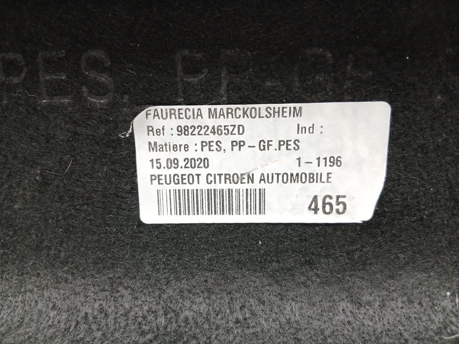 Chapeleira / tampo da mala PEUGEOT 308 II