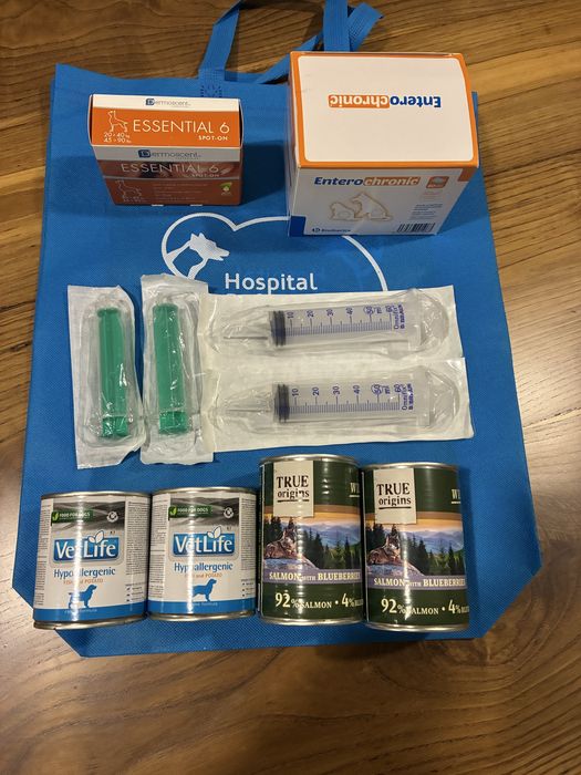 Dermoscent Essencial 6 + Enterochronic + comida hipoalergica