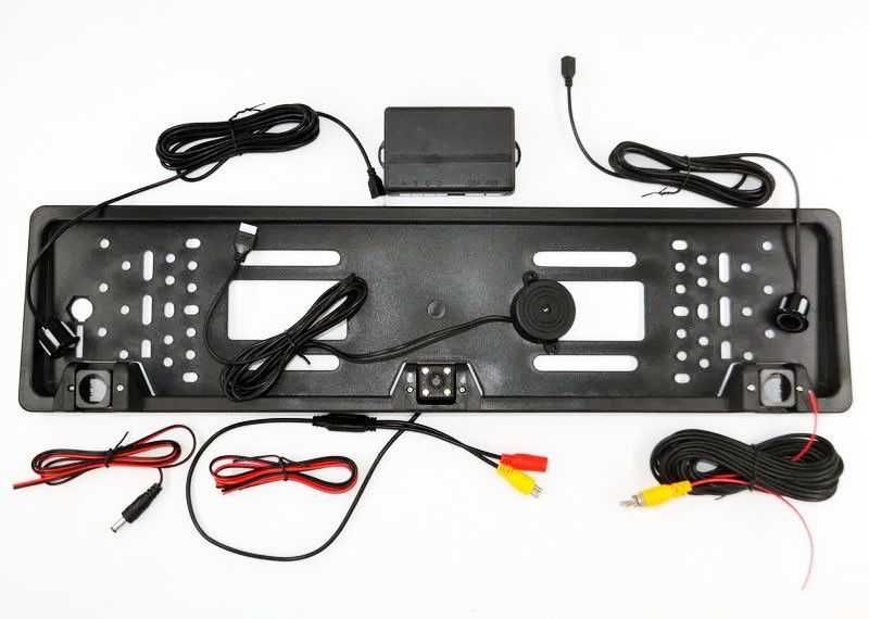 Номерна рамка з камерою заднього виду та парктроніками, авторамка