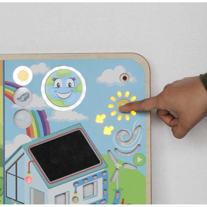 MASTERKIDZ Tablica Edukacyjna Energia Odnawialna i Nieodnawialna Mon