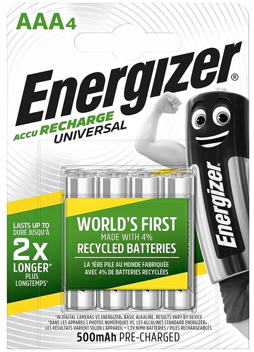 4 szt AkumulatorkiENERGIZER AAA R3 500 mAh