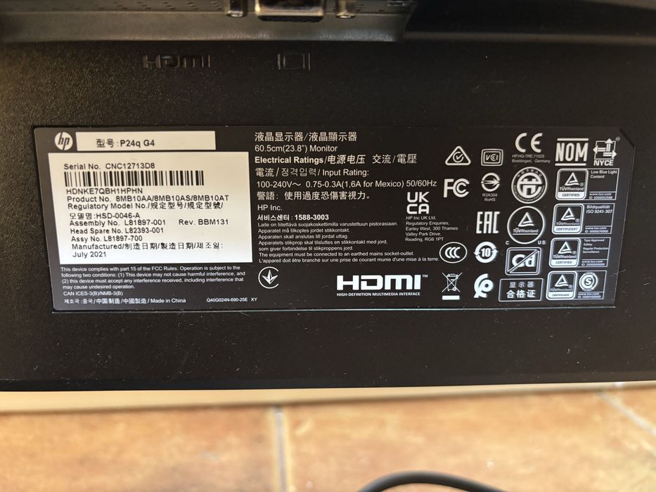 Monitor Hp 24 polegadas