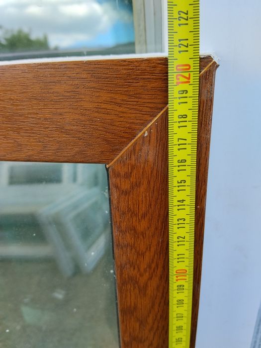 Okno pcv stałe antracyt lub złoty dąb 120 x 53