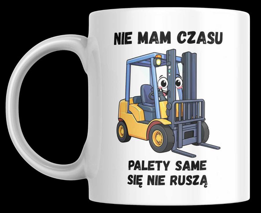 Kubek, prezent dla fana, operatora maszyn budowlanych - wózek widłowy