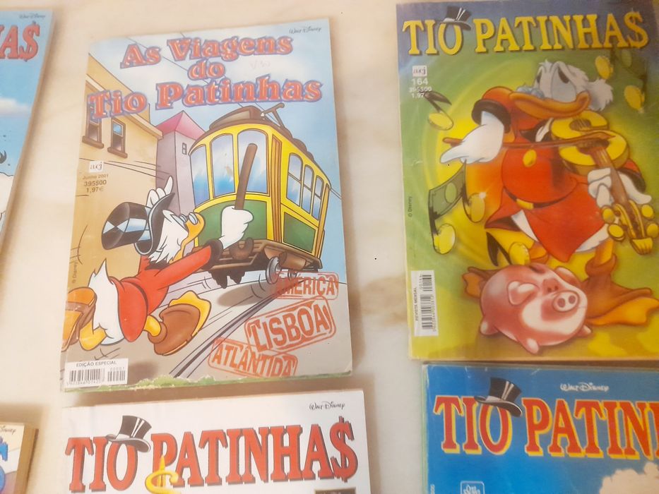 Conjunto de 9 Livros de Banda Desenhada Disney Tio Patinhas