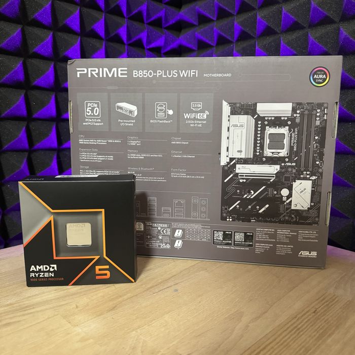 Сет AM5 Ryzen 9600X, B850 Asus материнська плата