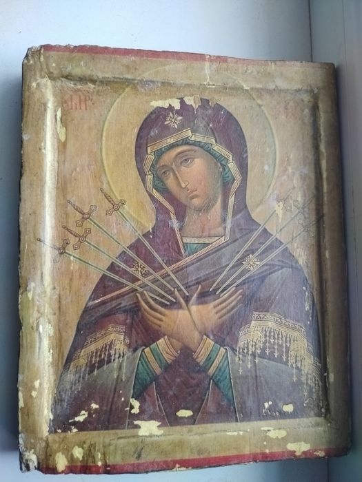 Икона церковная.семистрельная.