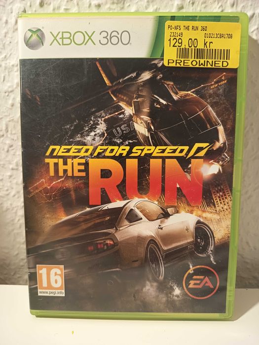 Need For Speed NFS the Run XBOX 360 skandynawska okladka gra angielski