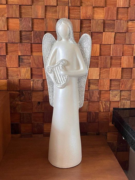 Estátua decorativa Anjo de cerâmica estilo moderno