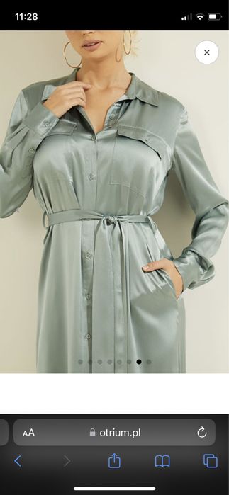 Marciano by Guess nowa jedwabna sukienka miętowa