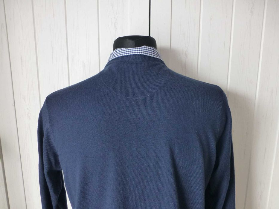 Pierre Cardin Męski sweter z wstawką z koszulą M
