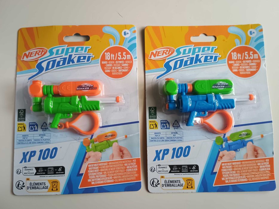 Nerf Super Soaker XP 100 Dwa breloki, pistolety na wodę
