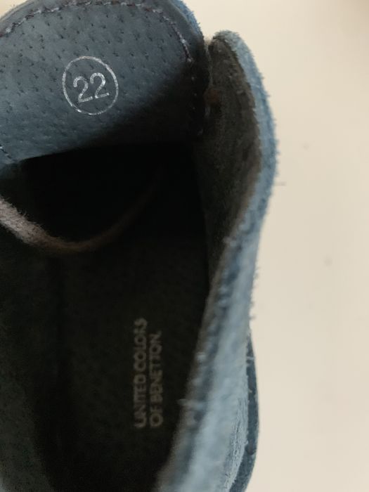 Botas camurça azul Benetton tam. 22