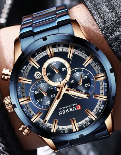 Годинник чоловічий кварцовий (Curren Wild) синього кольору