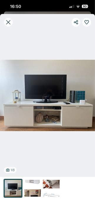 Móvel TV IKEA BESTÅ Branco – Excelente Estado