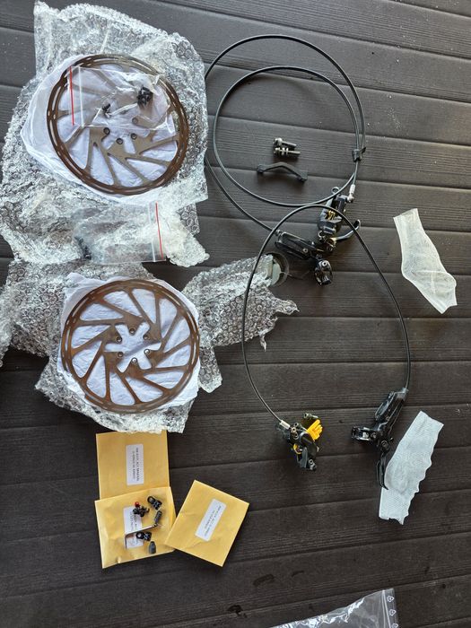 Zestaw hamulce hydrauliczne sram code rs + tarcze + oliwki plug and go