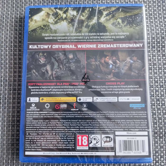 Gears of War Reloaded Nowa w folii Polska okładka