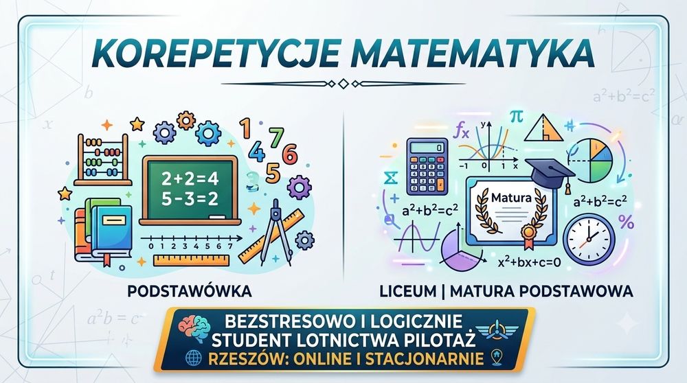 Korepetycje stacjonarne/online matematyka szkoła podstawowa i matura podstawowa
