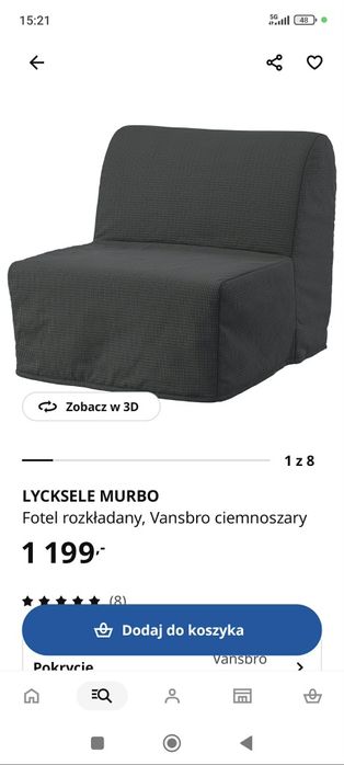 Fotel rozkładany Ikea