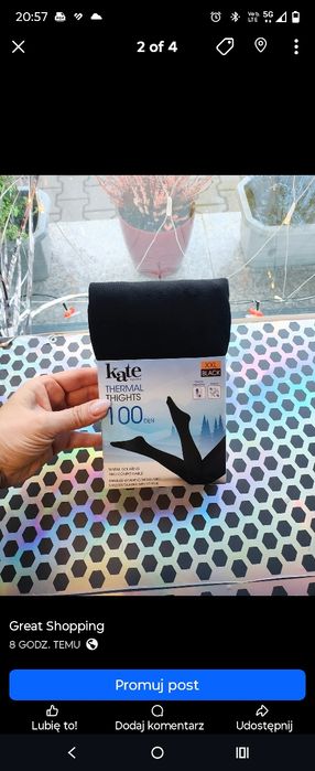 Rajstopy zimowe Den 100