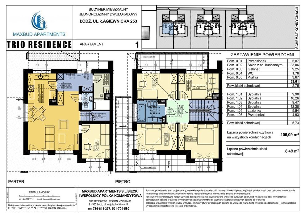 Nowoczesny apartament Bliźniak  - Trio Residence