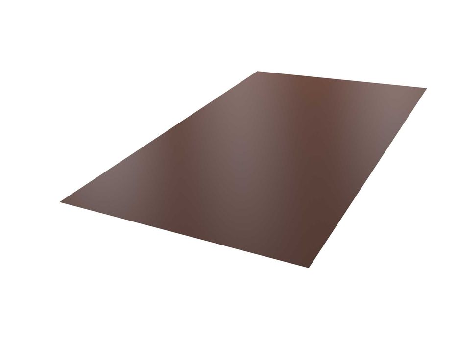 Blacha płaska 0,50 mm 1,25 x 2 m foliowana MAT  (2,50 m2) RÓŻNE KOLORY