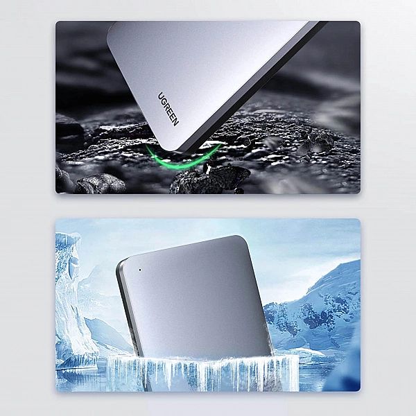 Ugreen kieszeń obudowa na dysk twardy 2,5'' SATA 3.0/6Gbps szary + kab