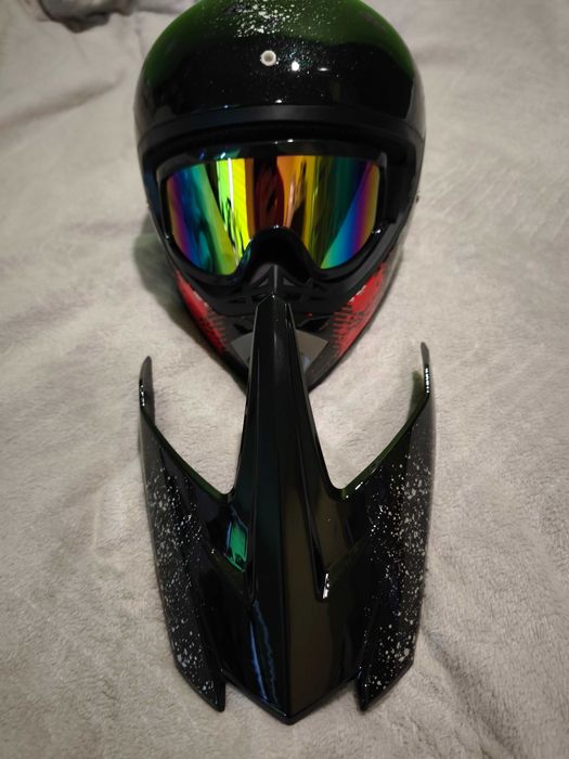 Kask typ cross ORZ-26 roz.M (56-58) +gogle, motor, rower, skuter, hulajnoga