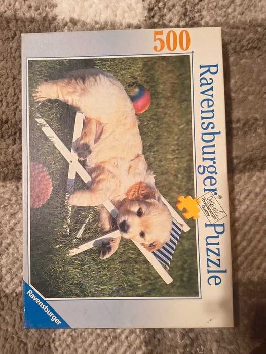 Puzzle ravensburger szczeniak retriever niekompletne