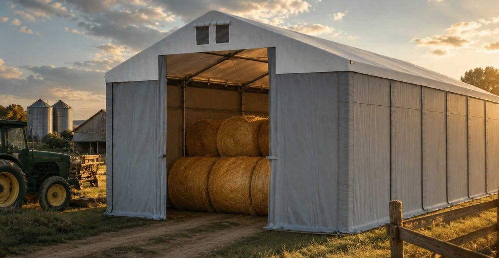 Hala Namiotowa 6x10x2,5m CAŁOROCZNY Namiot Magazynowy