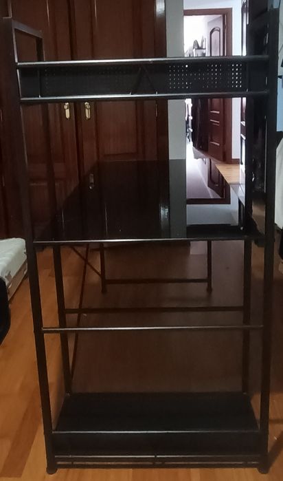 Secretaria com tampo de vidro