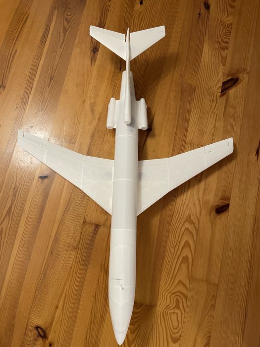 samolot rc boeing 727 odrzutowiec 50mm druk 3d