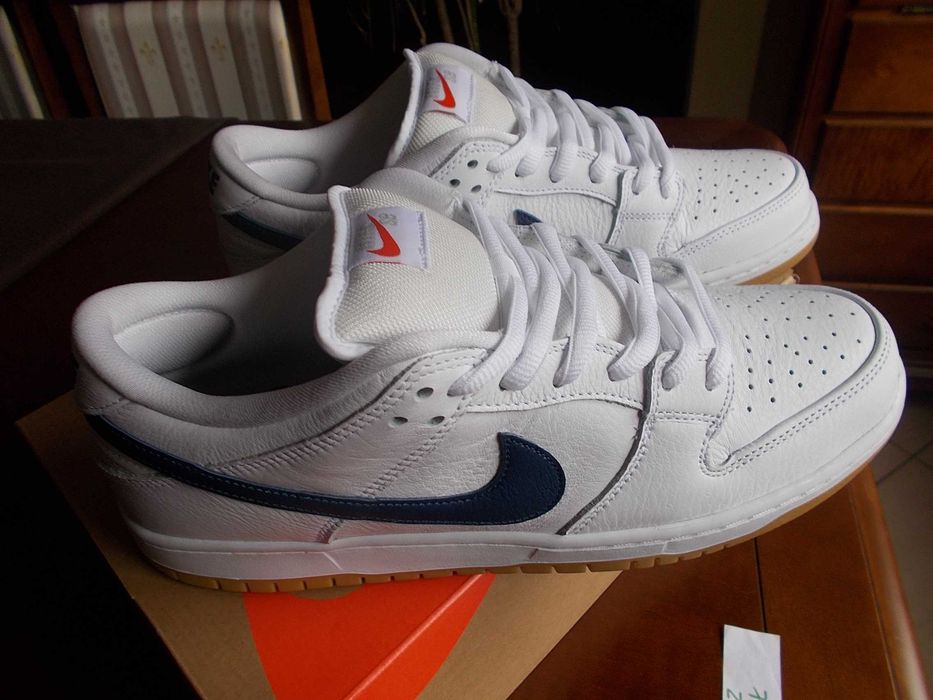 ( r. 45,5 - 29,5 cm) Nike SB Dunk Low Orange Label White Navy
