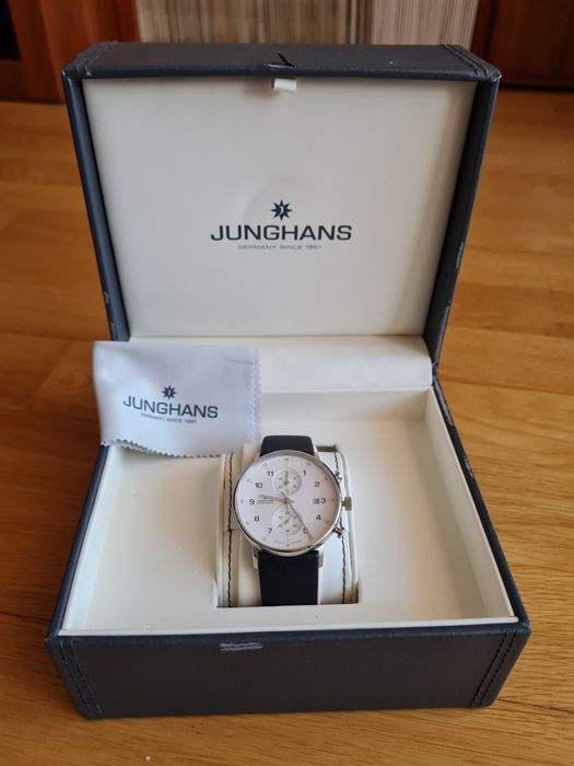 Relógio cronógrafo Junghans novo em caixa original