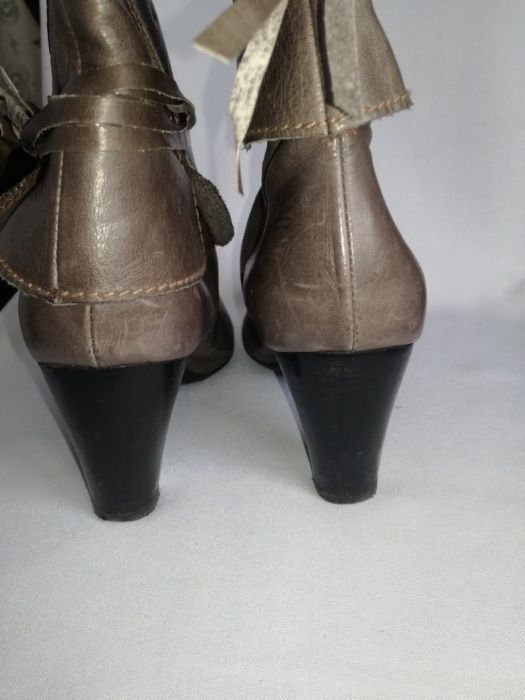 Botki buty skórzane wiosenne damskie przejściowe 37 skóra naturalna
