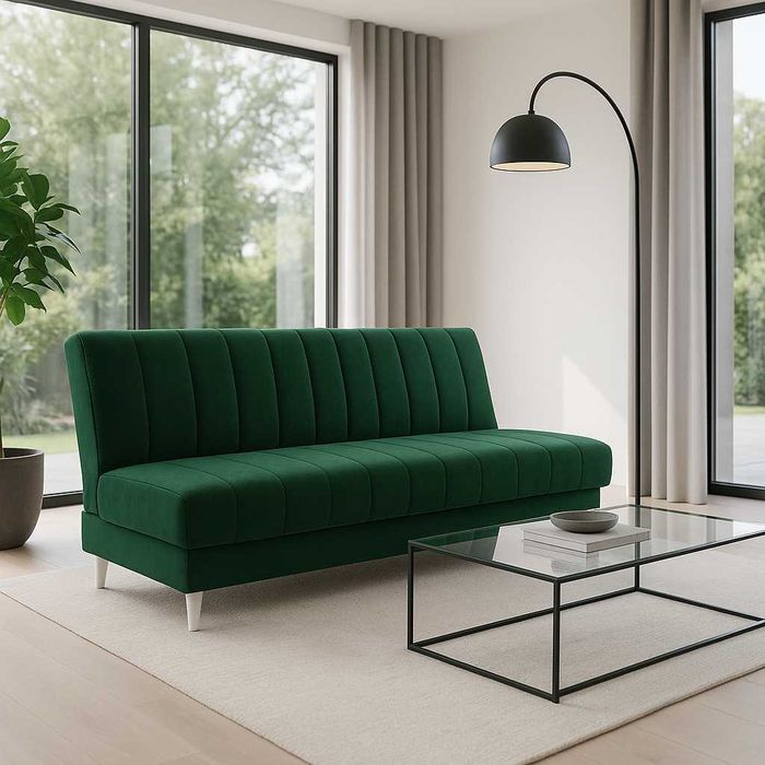 Nowoczesna sofa wersalka rozkładana do mieszkania na sprężynach