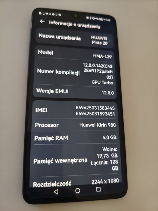 Telefon Huawei mate 20 HMA-L29