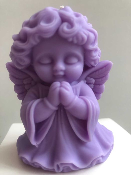 Свічка АНГЕЛ ручної роботи натуральний віск соєвий бджолиний