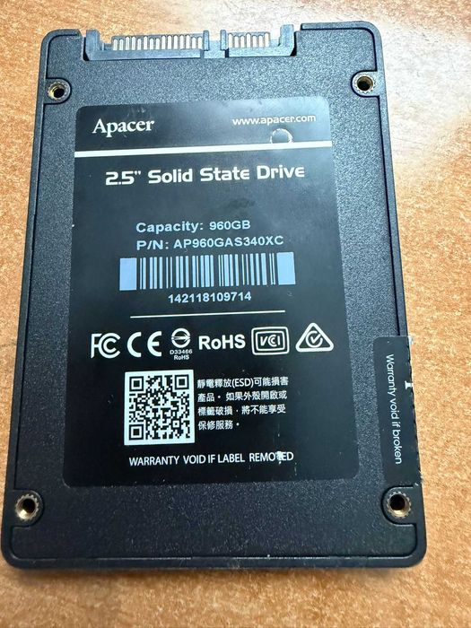 Dysk SSD Apacer 1TB przetestowany ,kondycja 97%
