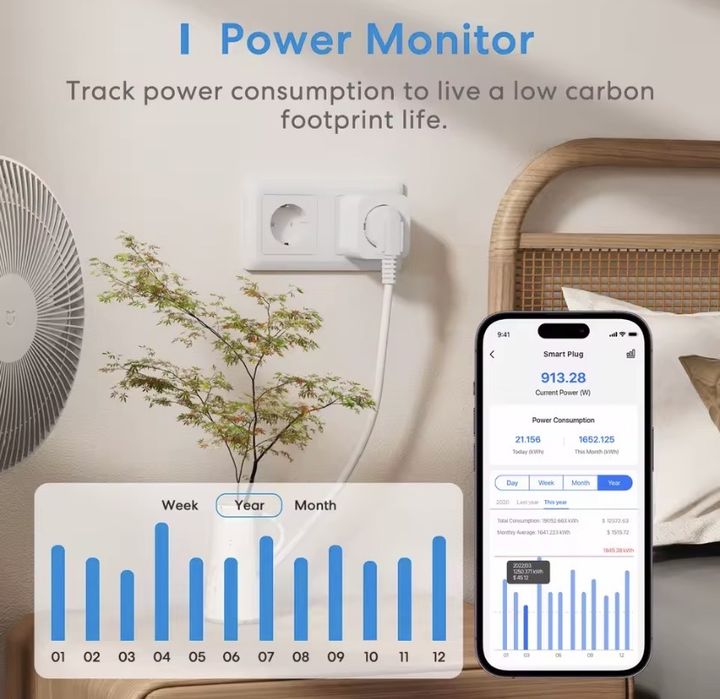 Розумна розетка  Meross MSS210P wifi + Apple HomeKit