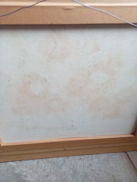 Quadro com pintura a oleo.