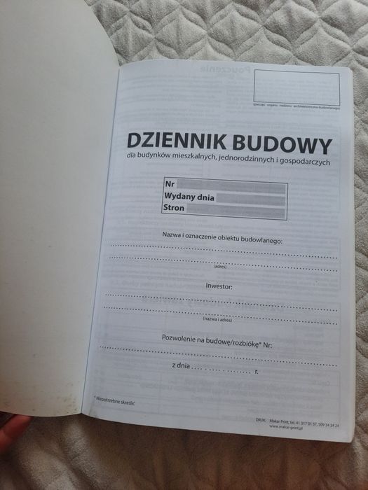 Dziennik budowy.