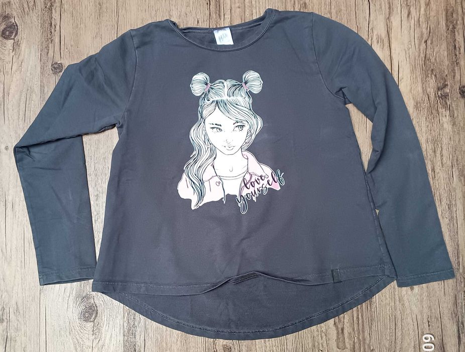 Szara bluza dziewczęca all for kids 152-158