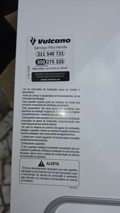 Esquentador a gás novo nunca usado